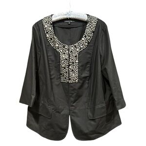 Lafayette 148 New York Black Embellished Blazer